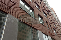 Стеклянные козырьки на вантах в Краснодаре. Готовые проекты ПерилаГлавСнаб - фото 5