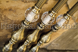 Латунные перила под золото в Краснодаре. Готовые проекты ПерилаГлавСнаб - фото 12