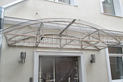 Козырьки и навесы на металлокаркасе в Краснодаре. Готовые проекты ПерилаГлавСнаб - фото 1