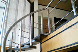 Перила и ограждения из нержавеющей стали с двумя ригелями в Краснодаре. Готовые проекты ПерилаГлавСнаб - фото 3