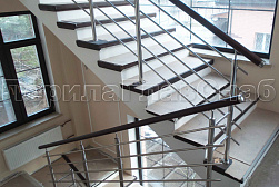 Перила и ограждения из нержавейки и дерева в Краснодаре. Готовые проекты ПерилаГлавСнаб - фото 24