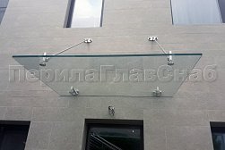 Стеклянные козырьки на вантах в Краснодаре. Готовые проекты ПерилаГлавСнаб - фото 19