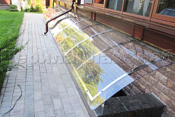 Козырьки и навесы на металлокаркасе в Краснодаре. Готовые проекты ПерилаГлавСнаб - фото 7