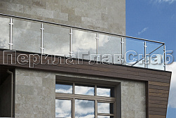 Ограждения из нержавейки со стеклом в Краснодаре. Готовые проекты ПерилаГлавСнаб - фото 17