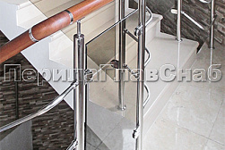 Перила и ограждения из нержавейки и дерева в Краснодаре. Готовые проекты ПерилаГлавСнаб - фото 29