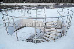 Ограждения из нержавеющей стали с тремя ригелями в Краснодаре. Готовые проекты ПерилаГлавСнаб - фото 2