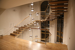 Стеклянные перила для лестниц в Краснодаре. Готовые проекты ПерилаГлавСнаб - фото 18