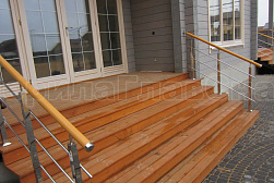 Перила и ограждения из нержавейки и дерева в Краснодаре. Готовые проекты ПерилаГлавСнаб - фото 9