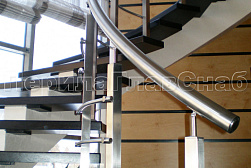 Перила и ограждения из нержавеющей стали с двумя ригелями в Краснодаре. Готовые проекты ПерилаГлавСнаб - фото 2