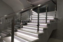 Ограждения из нержавейки со стеклом в Краснодаре. Готовые проекты ПерилаГлавСнаб - фото 1