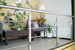 Перила и ограждения из нержавеющей стали с двумя ригелями в Краснодаре. Готовые проекты ПерилаГлавСнаб - фото 4