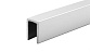 П-образный профиль для неподвижных стекол 8 мм, 19x13, L=2200, алюминий полированный t756 AL